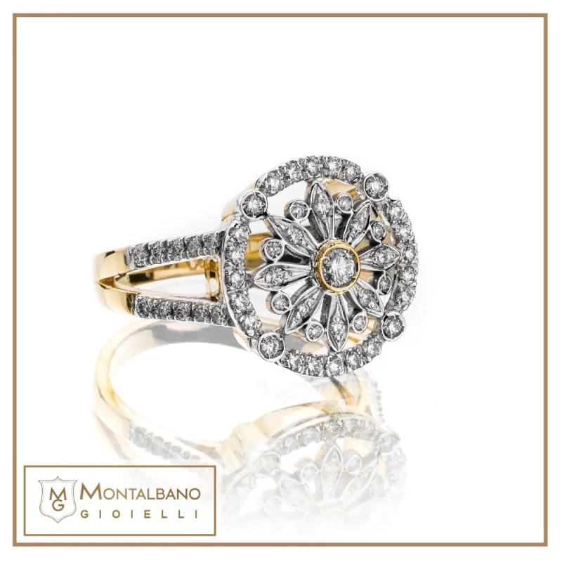 Anello Raggio di Sole tondo grande| Gioielli De Nobili